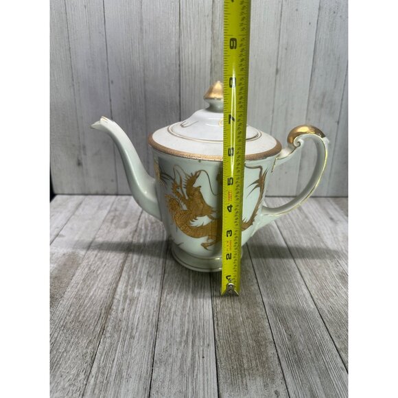 Vintage Hayasi Teapot Gold Dragon Dragonware Painted Porcelain Decorative Japan - Picture 9 of 10